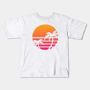 Outrun Tropical Sun Kids T-Shirt